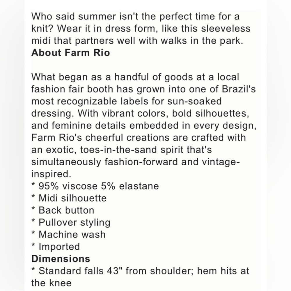 Farm Rio Midi Dress - Picture 5 of 5
